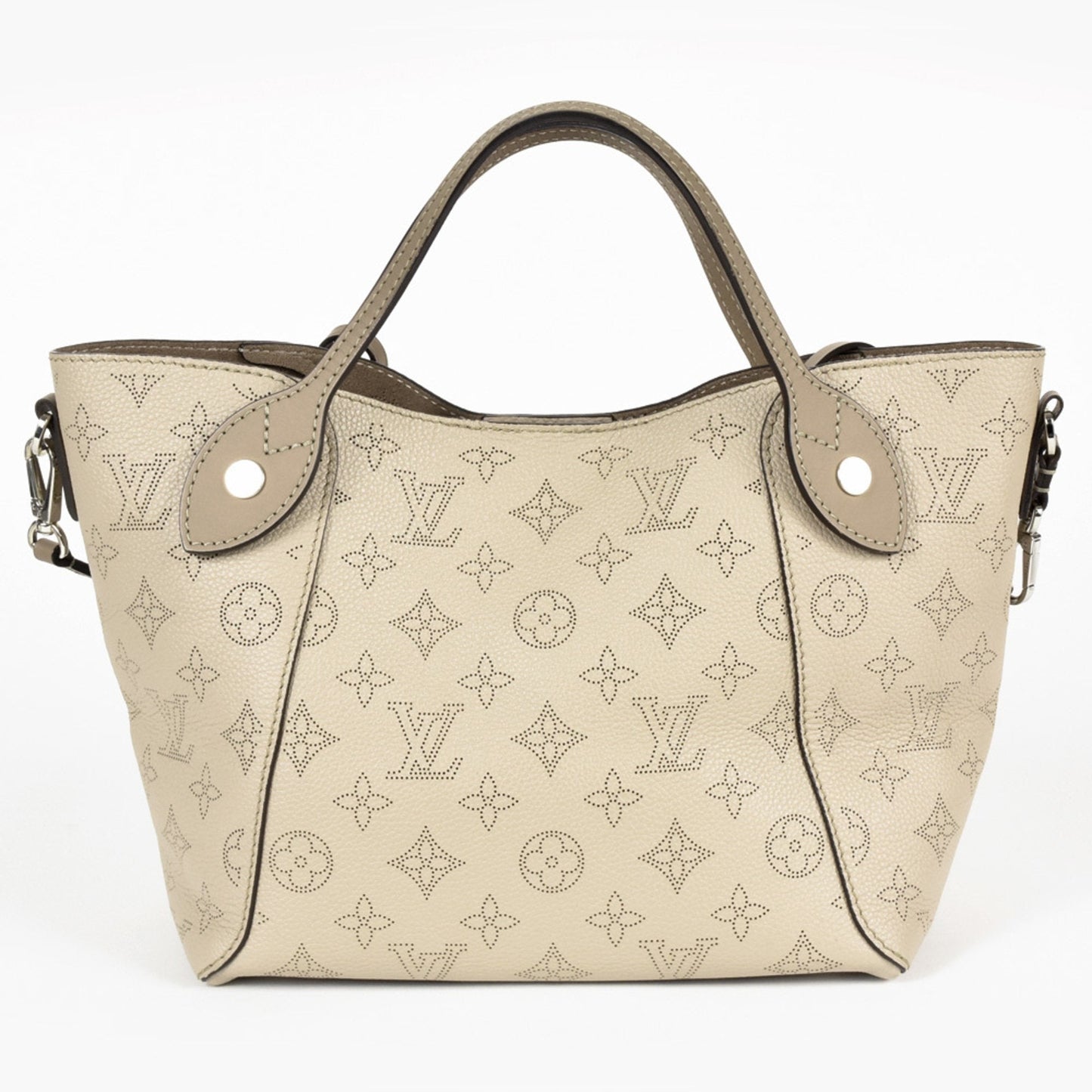 Chic and Practical Beige Leather Shoulder Bag with Detachable Strap