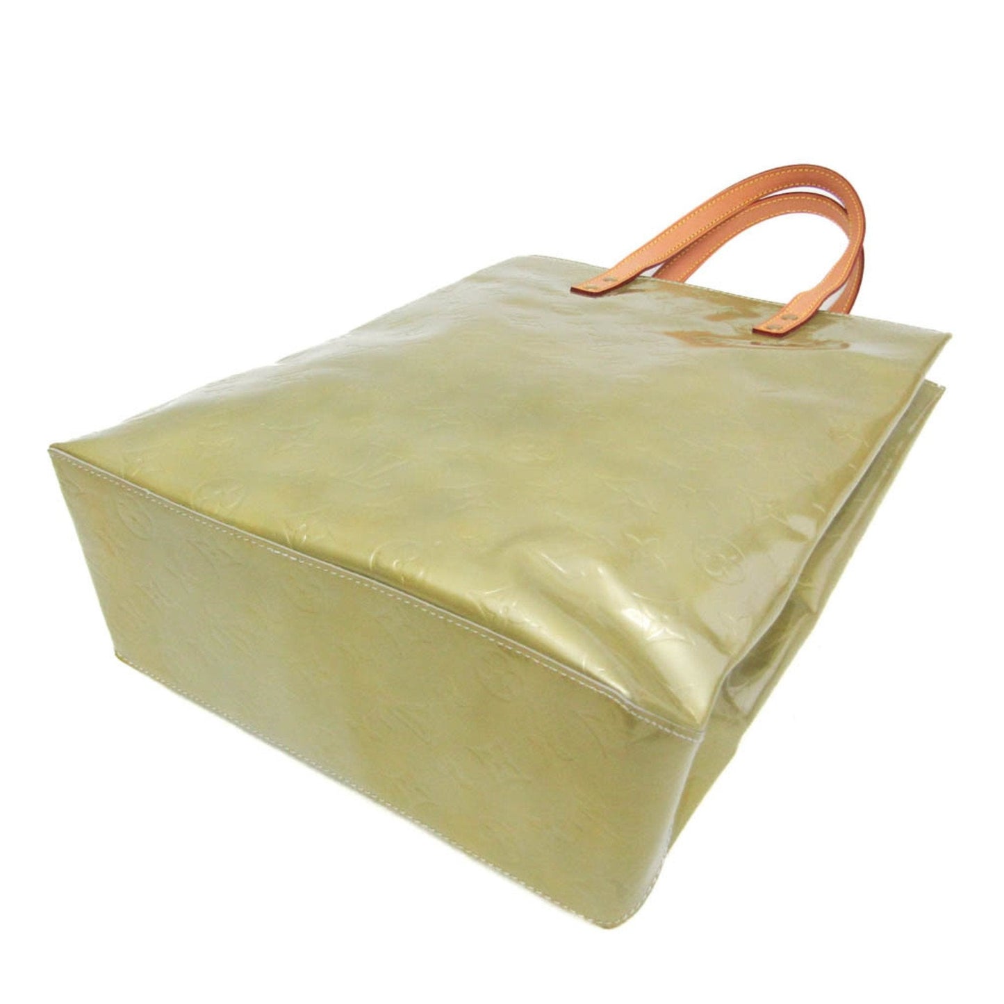 Green Patent Leather Tote Bag with Monogram Vernis Material