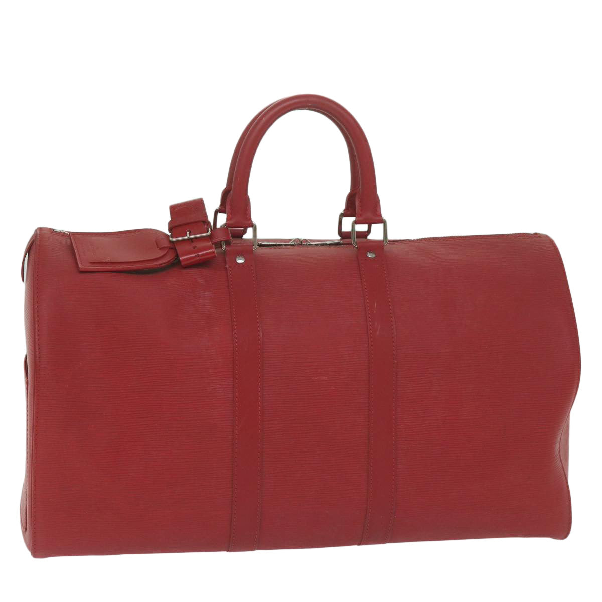 Vintage Epi Leather Travel Bag with Gilded Metal Finishes