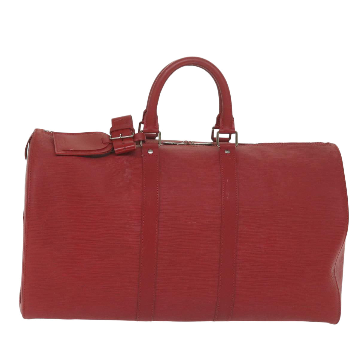 Vintage Epi Leather Travel Bag with Gilded Metal Finishes