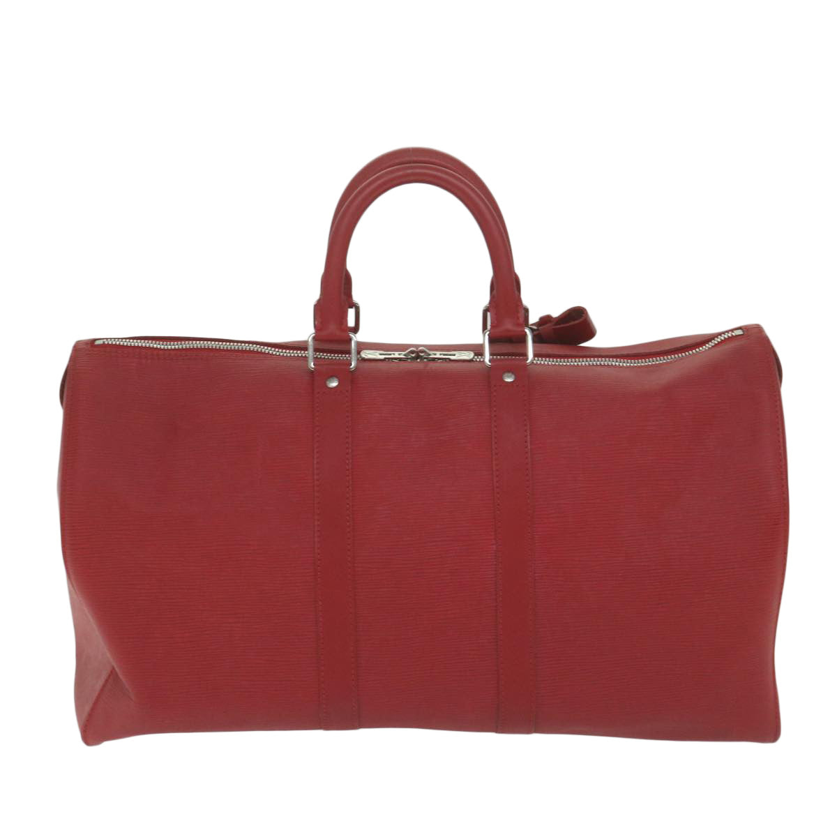 Vintage Epi Leather Travel Bag with Gilded Metal Finishes