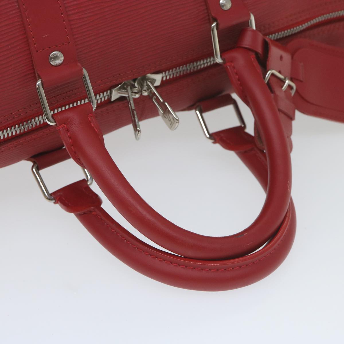 Vintage Epi Leather Travel Bag with Gilded Metal Finishes