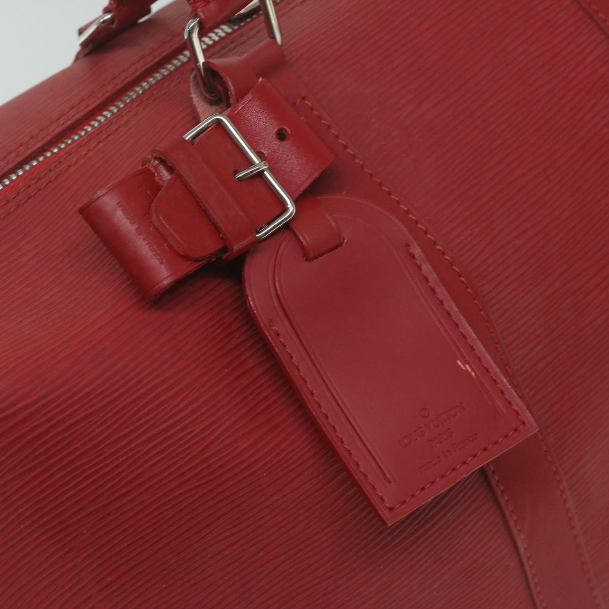 Vintage Epi Leather Travel Bag with Gilded Metal Finishes