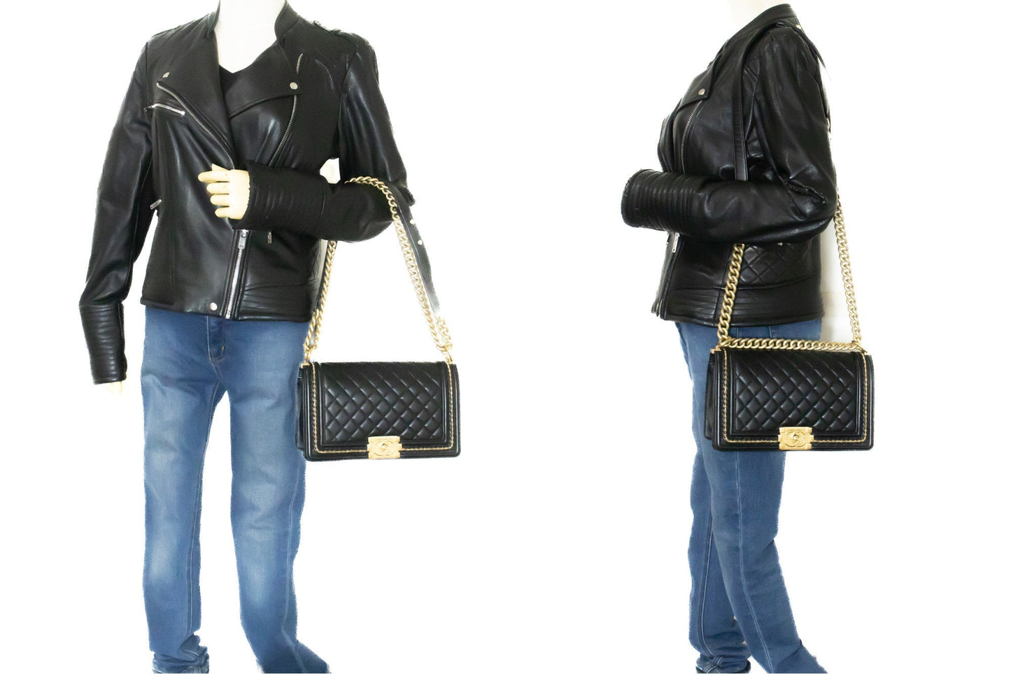 Chanel Luxury Black Leather Shoulder Bag