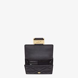 FENDI Micro Trifold Wallet Black Nappa Leather