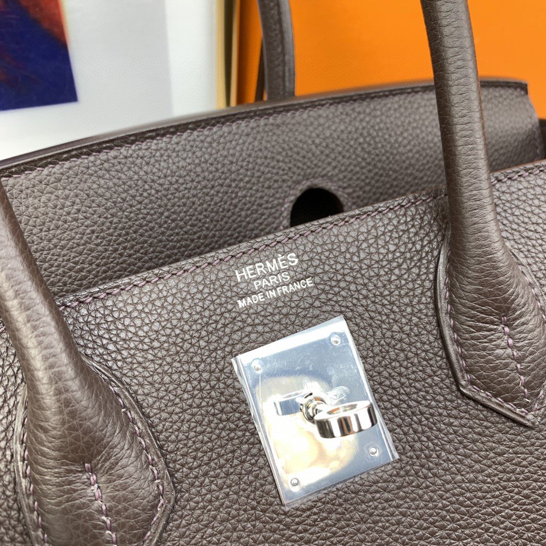 GLAMI Birkin 30 Togo Dark Grey Bag Silver Hardware For Women, WomenÃ¢â‚¬â„¢s Handbags 11.8in/30cm