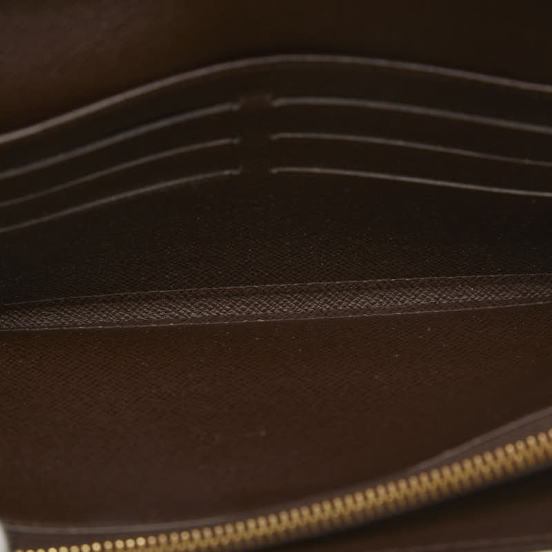 Louis Vuitton Damiere Portfolio Sarah Long Wallet N61734 Brown PVC Leather  Louis Vuitton Long Wallet