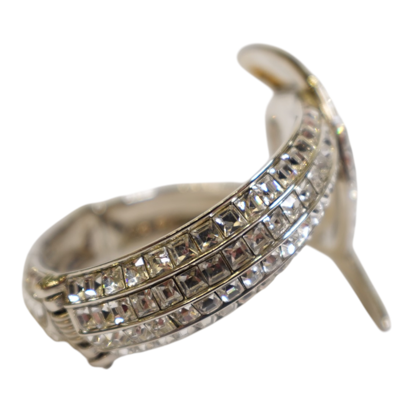 Chanel CC Crystal Cuff Bracelet