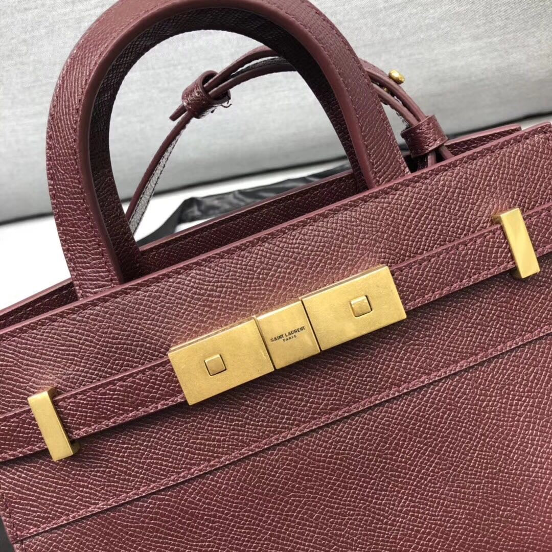 GLAMI Manhattan Nano Shopping Bag In Box Burgundy For Women 8.2in/21cm YSL