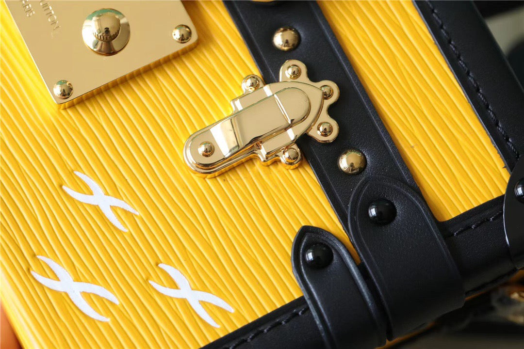LV Petite Malle Epi Yellow For Women,  Shoulder And Crossbody Bags 7.9in/20cm LVÃ‚Â 