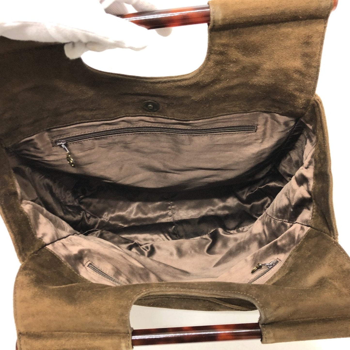 Chanel uede Tote Bag Brown