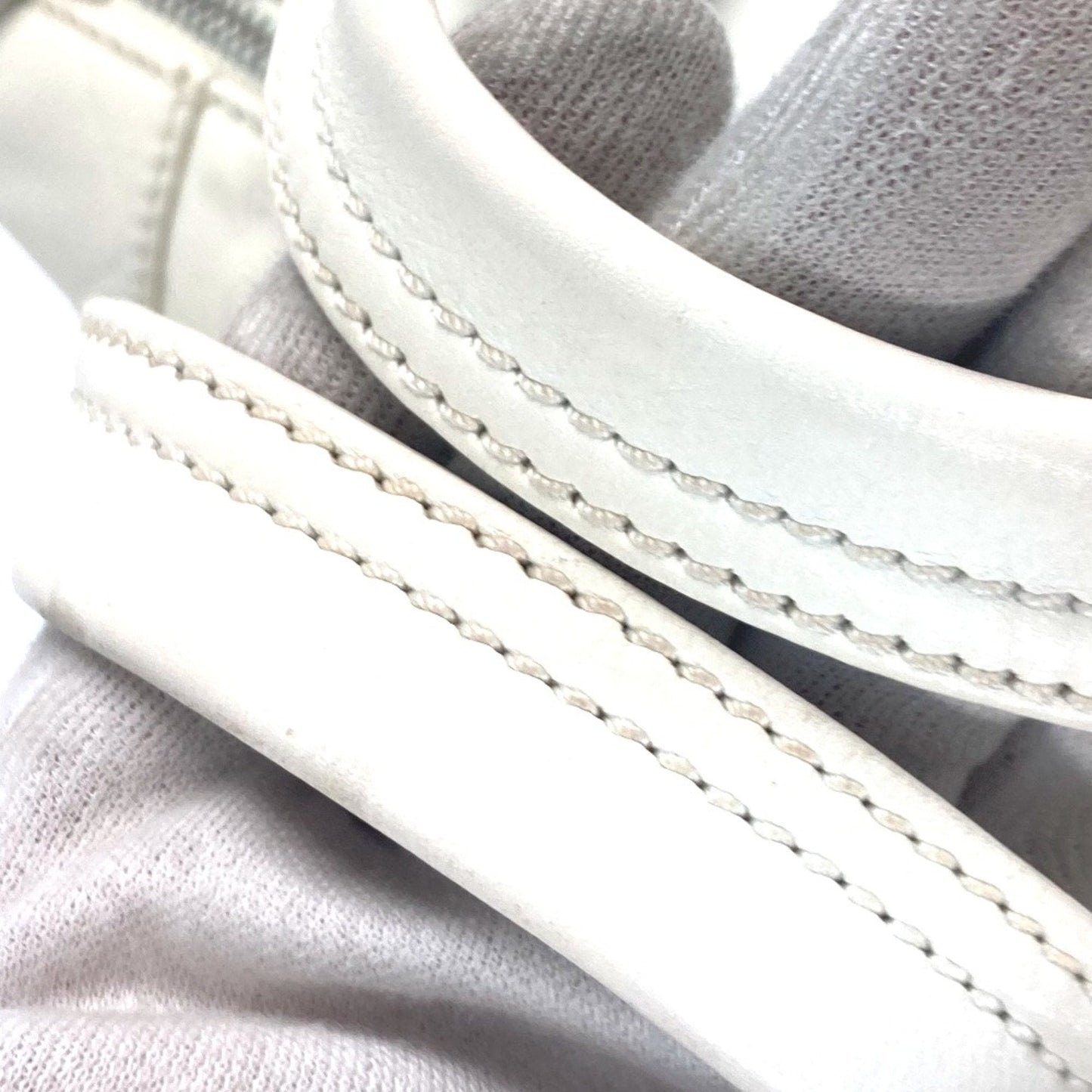 Chanel Quilted Bowling Bag White Leather