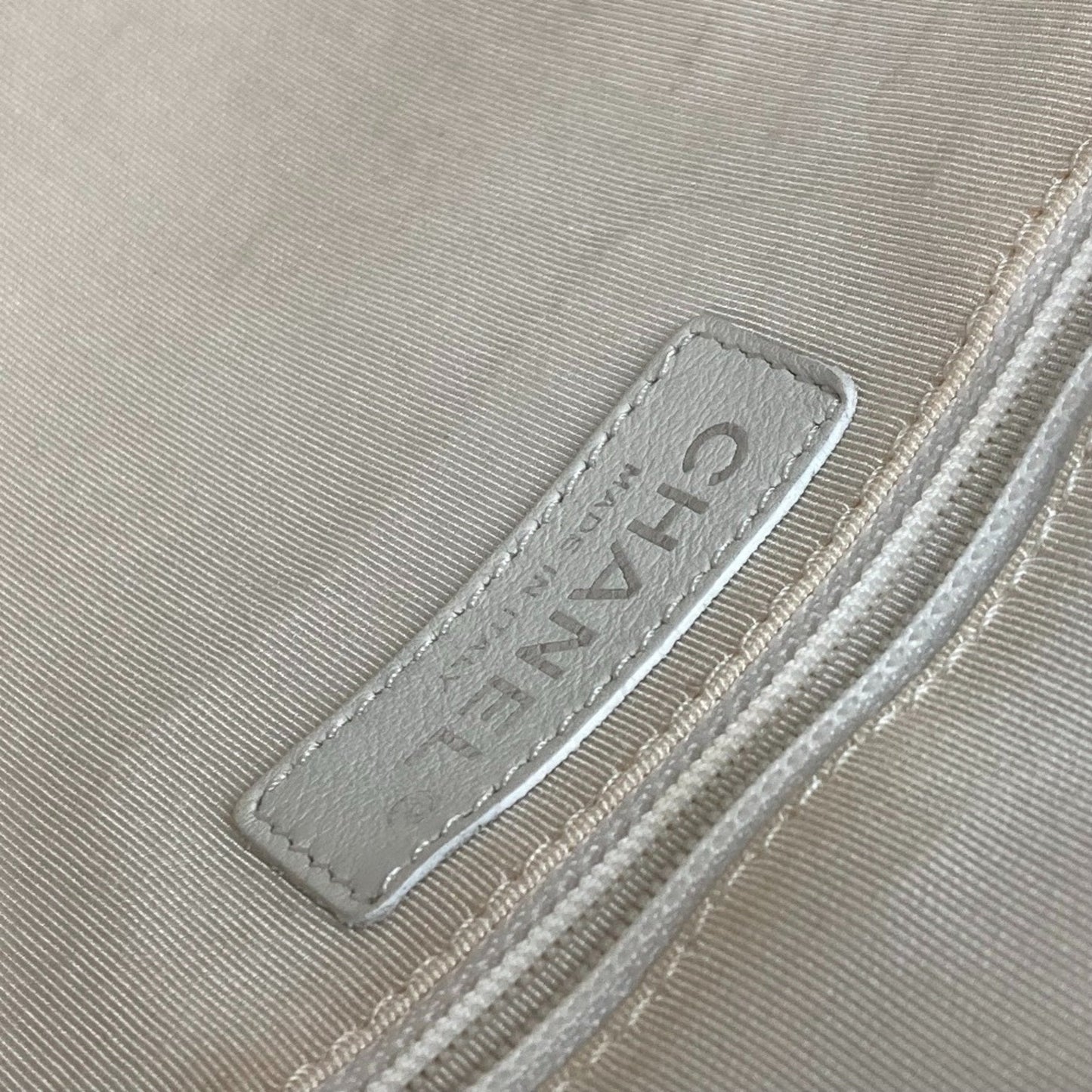 Chanel Quilted Bowling Bag White Leather