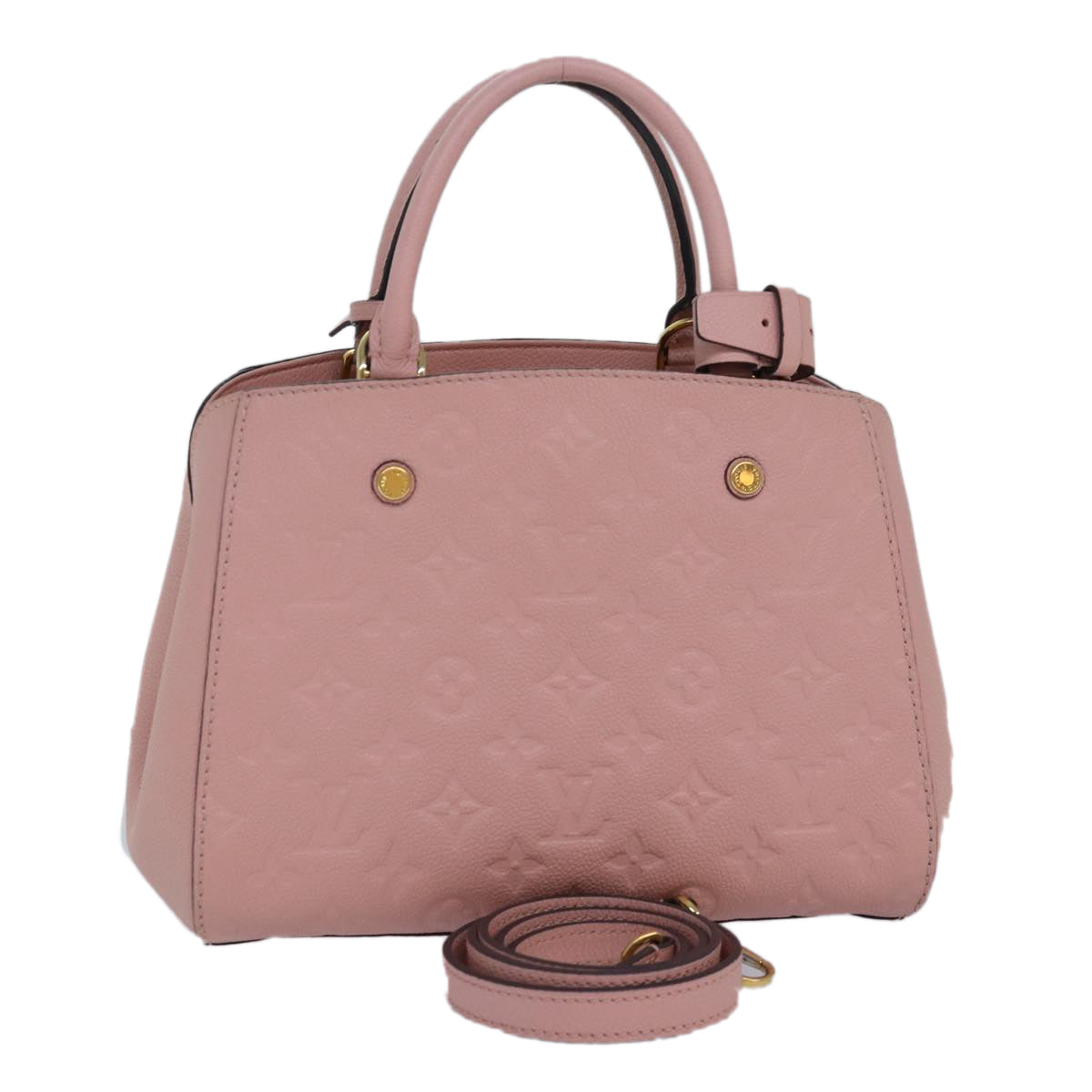 Capucines Mini handbag Rose Ballerine Empreinte Leather
