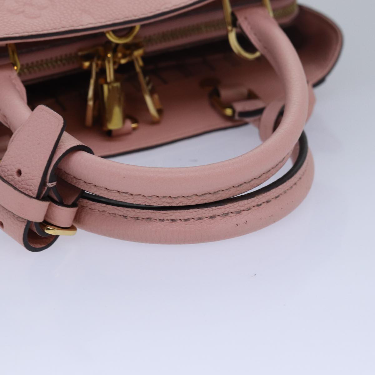 Capucines Mini handbag Rose Ballerine Empreinte Leather