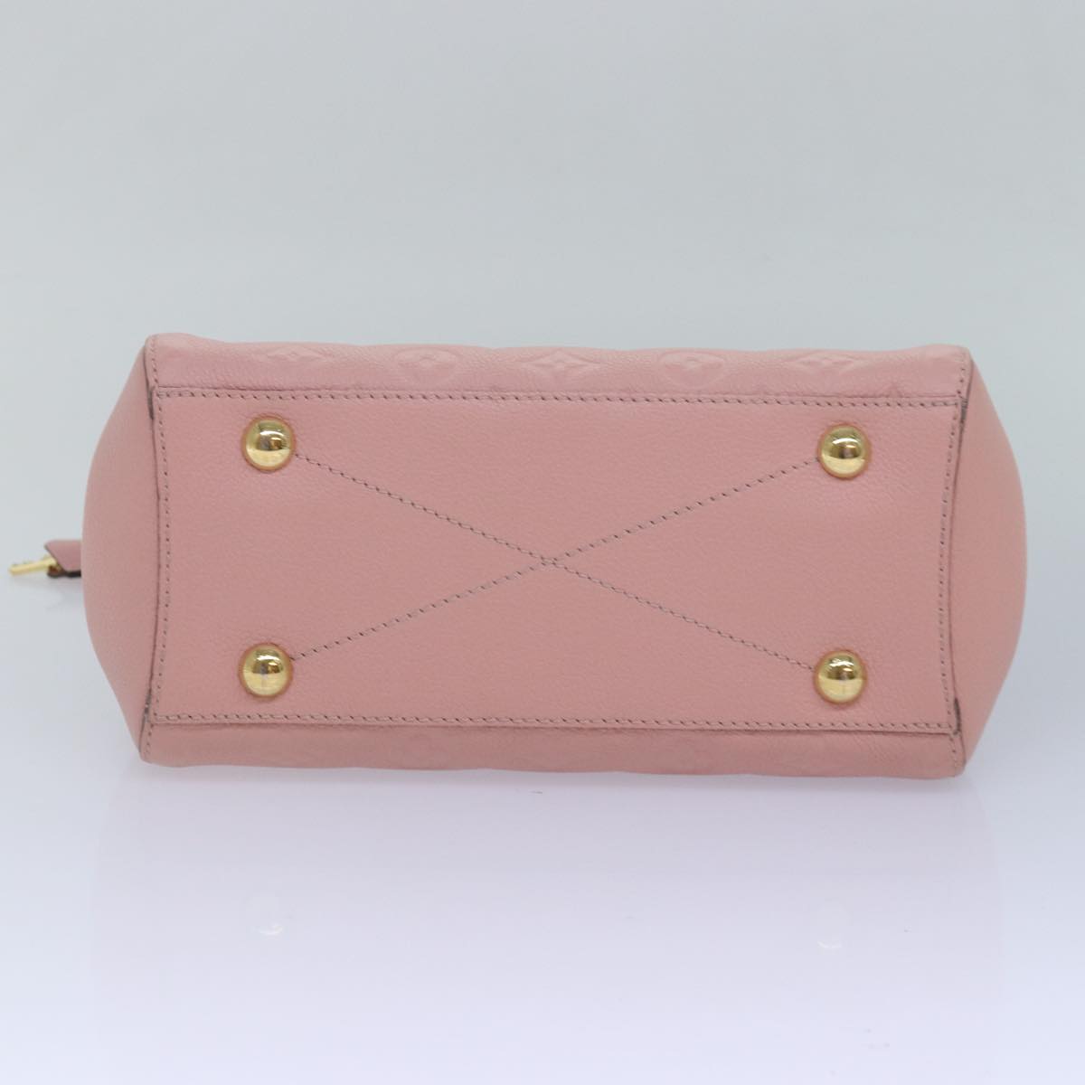 Capucines Mini handbag Rose Ballerine Empreinte Leather