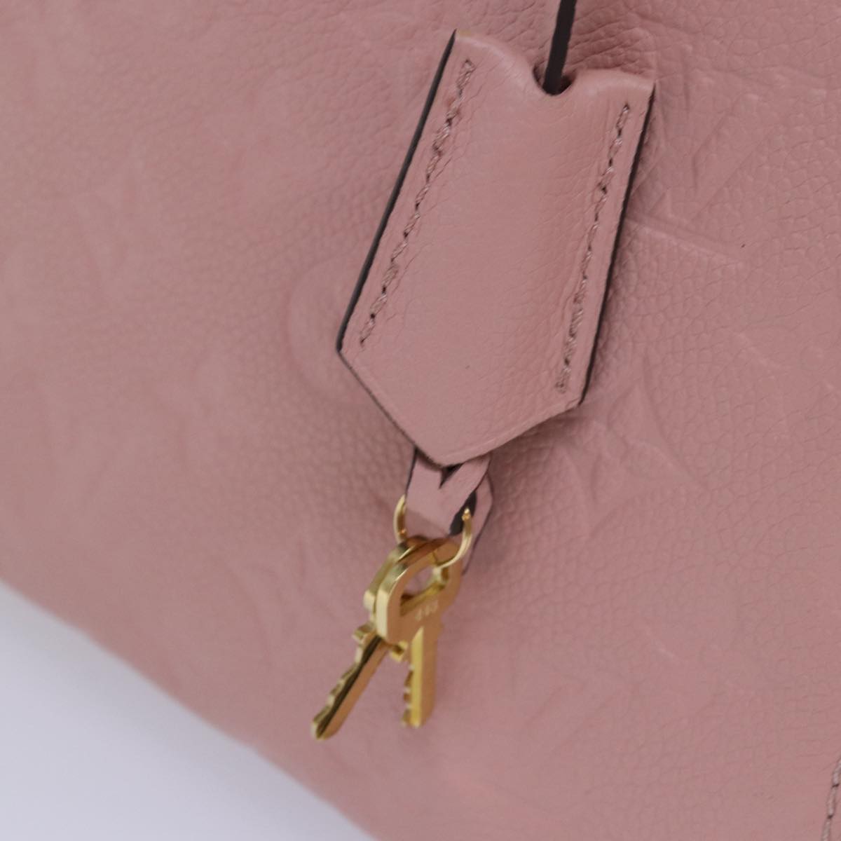 Capucines Mini handbag Rose Ballerine Empreinte Leather