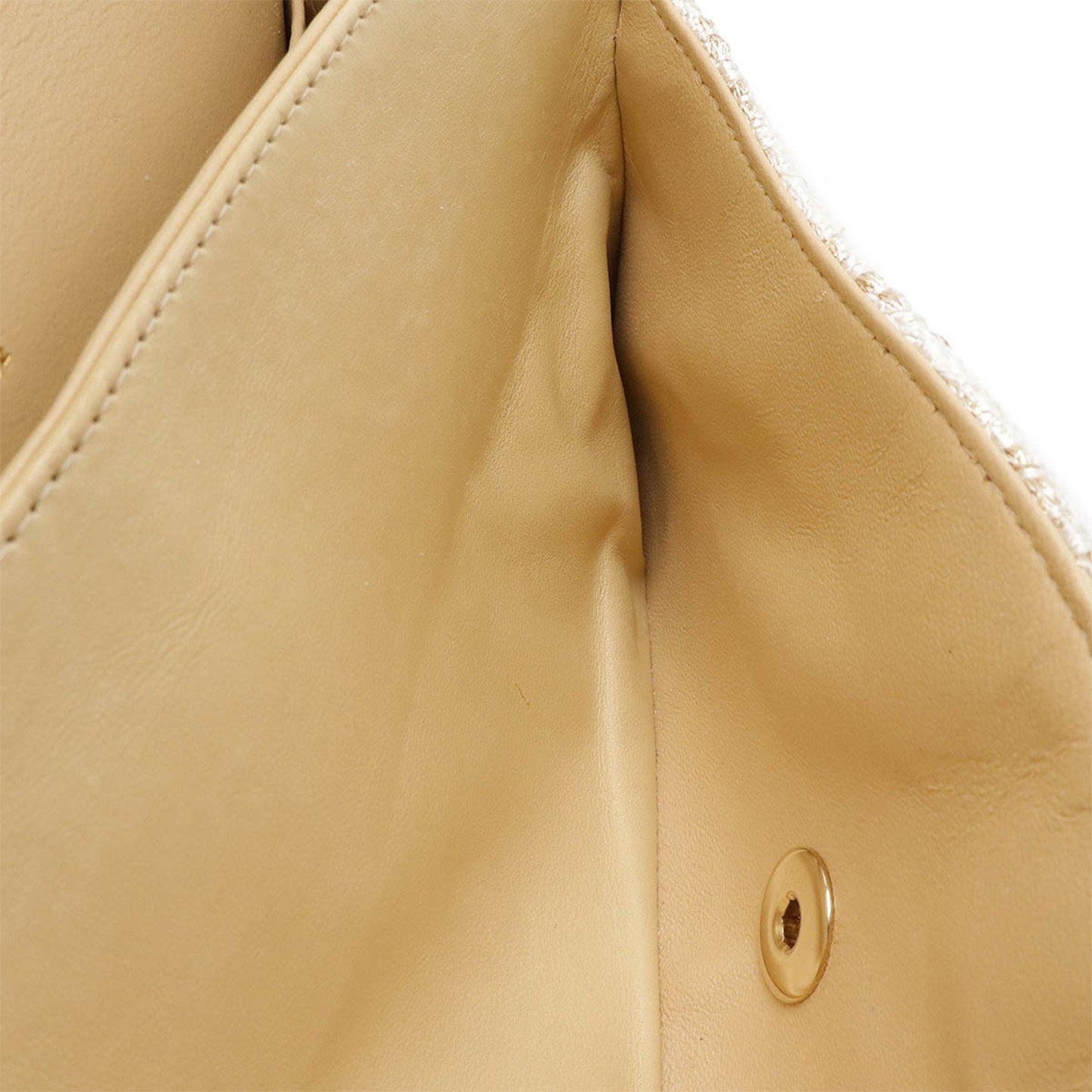 Chanel Classic Flap Bag Small Beige Tweed
