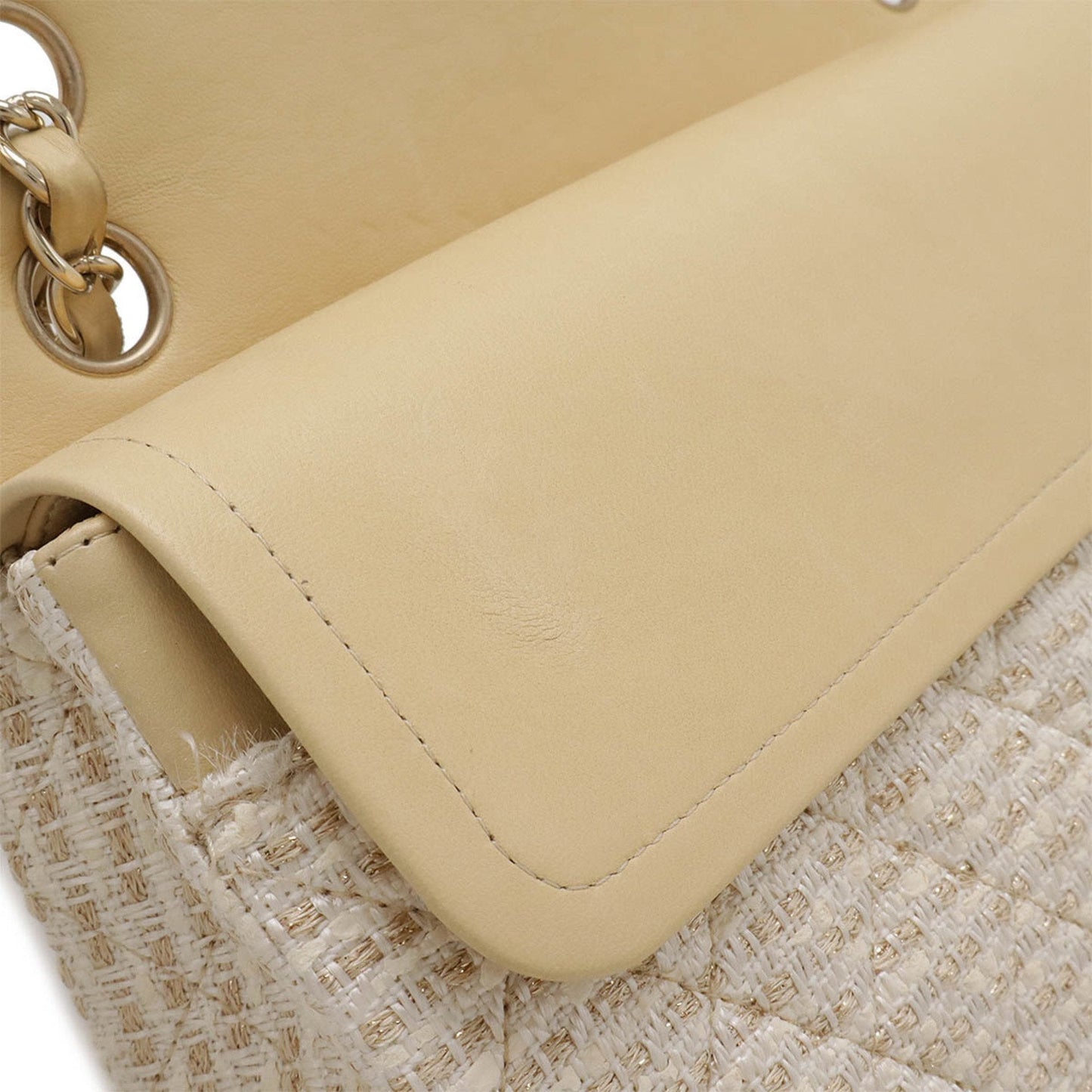 Chanel Classic Flap Bag Small Beige Tweed