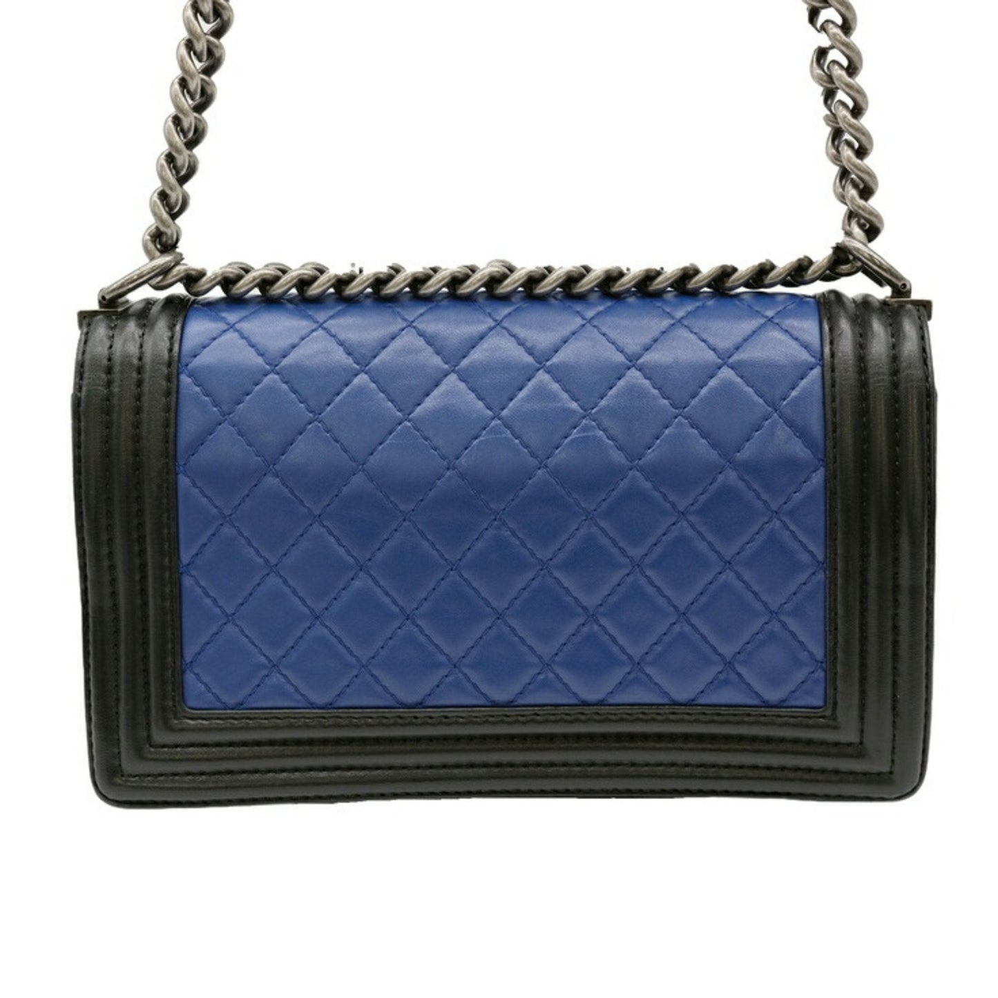 Chanel Boy Chanel Shoulder Bag BlueBlack