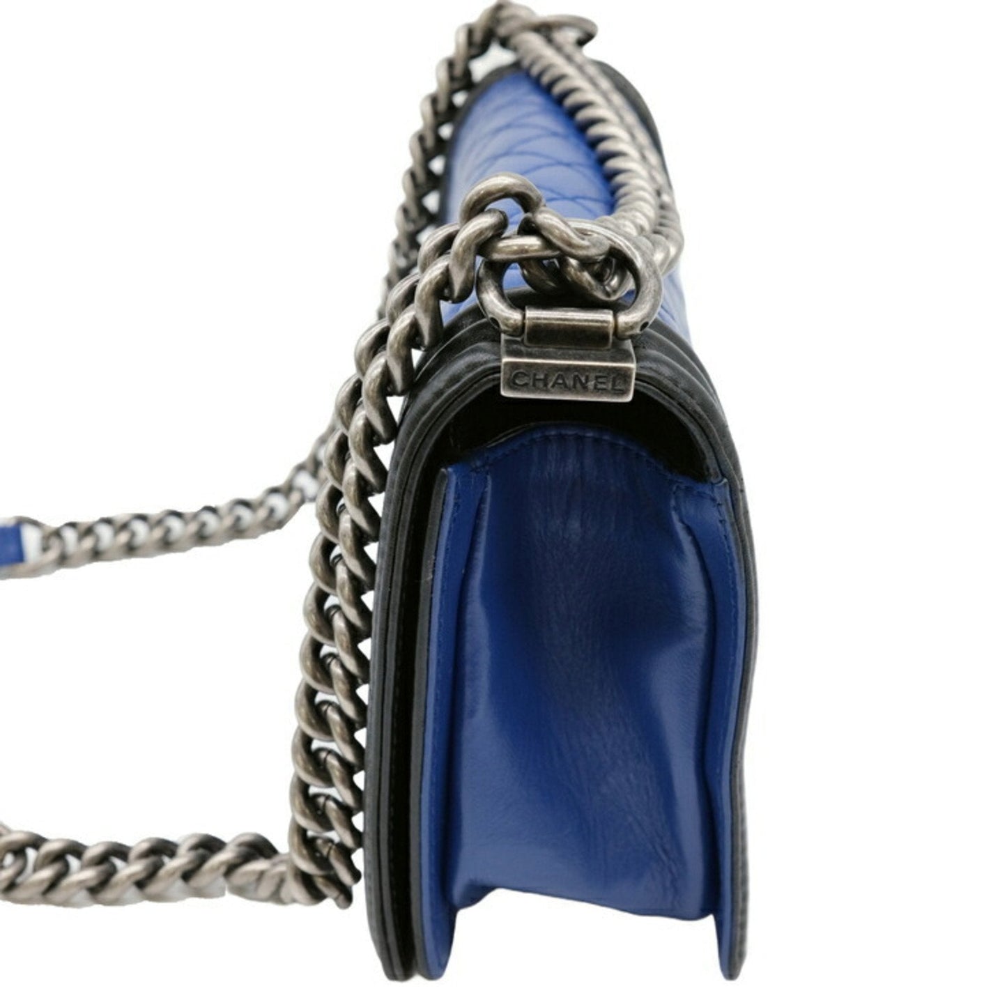 Chanel Boy Chanel Shoulder Bag BlueBlack