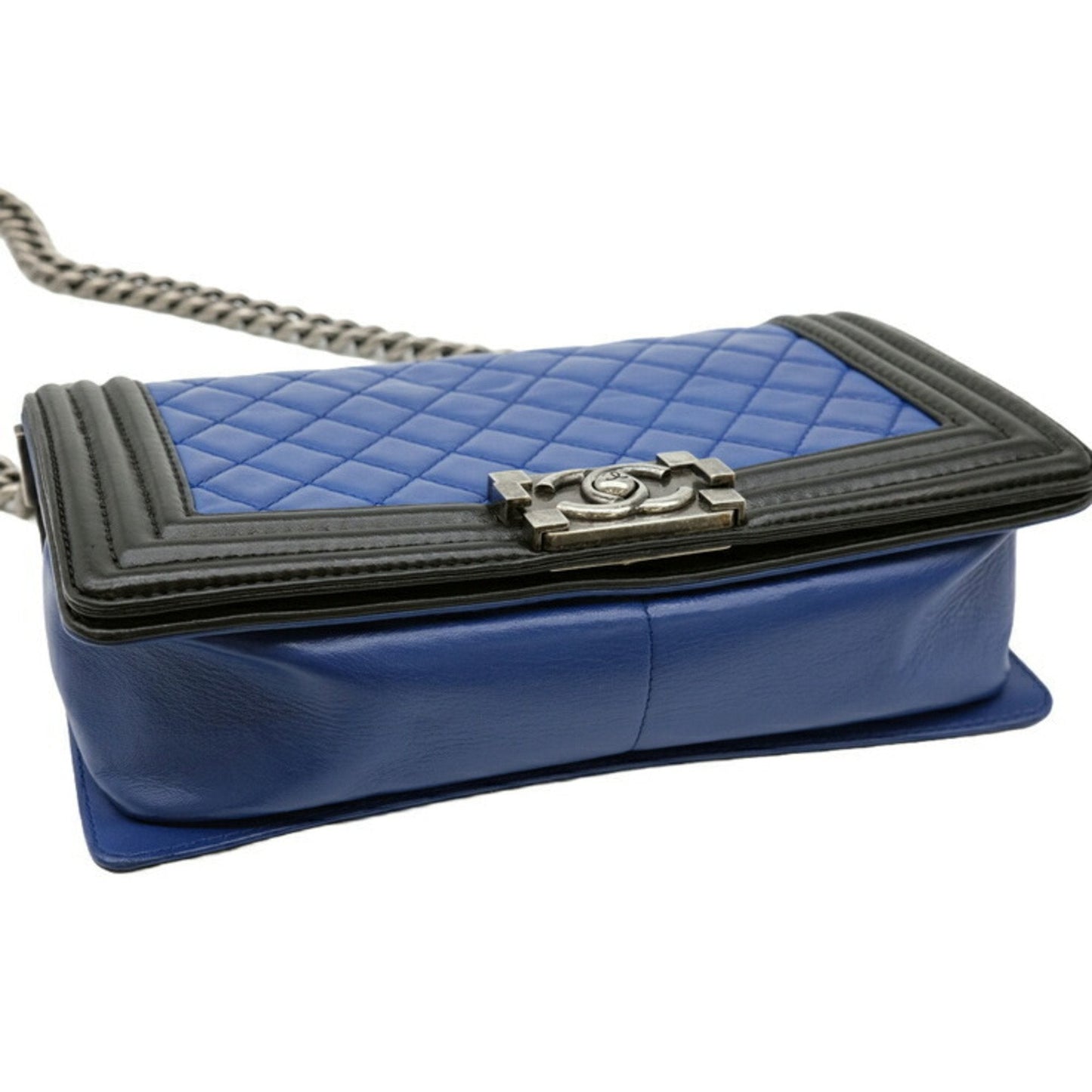 Chanel Boy Chanel Shoulder Bag BlueBlack