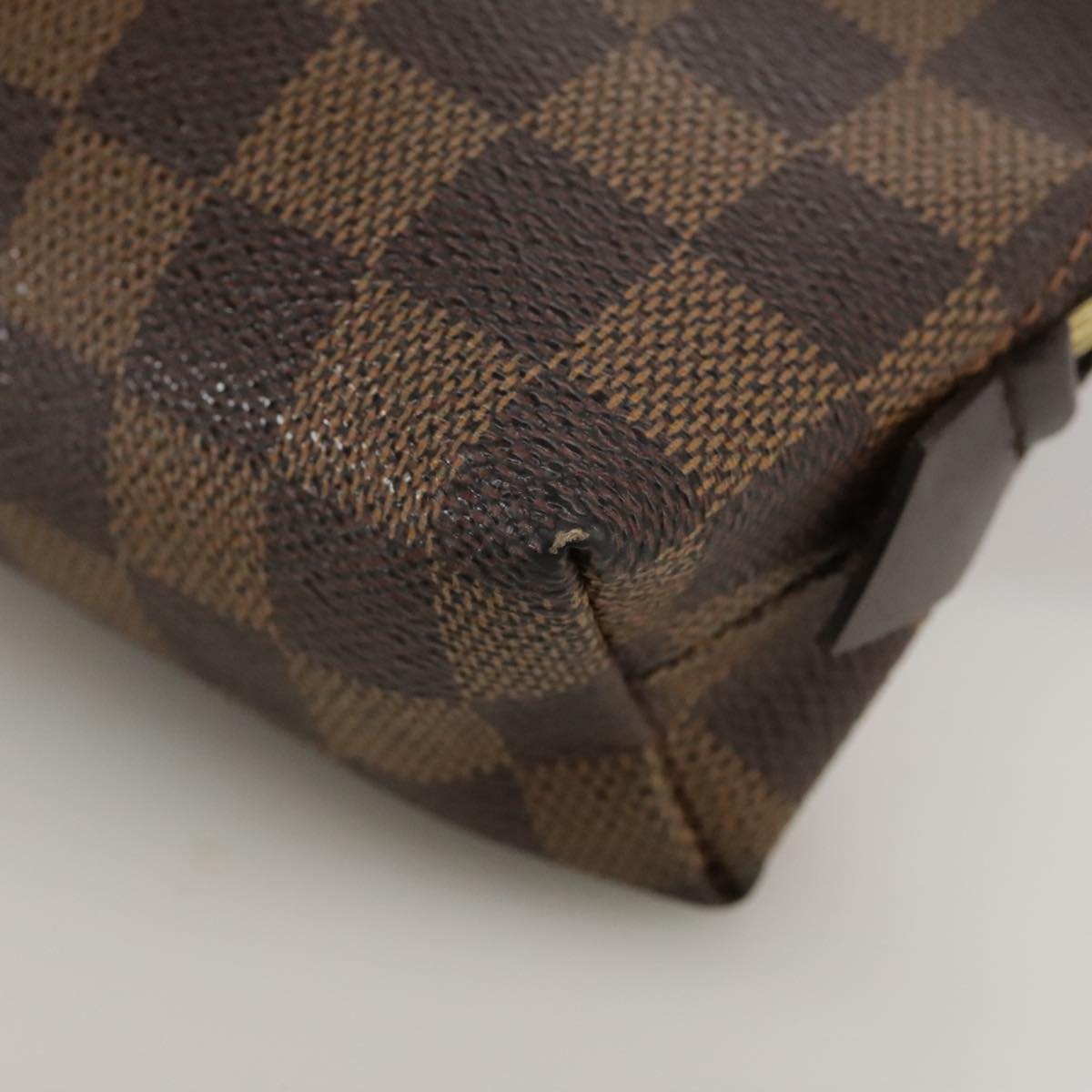 Cosmetic Pouch Damier Ebene Canvas