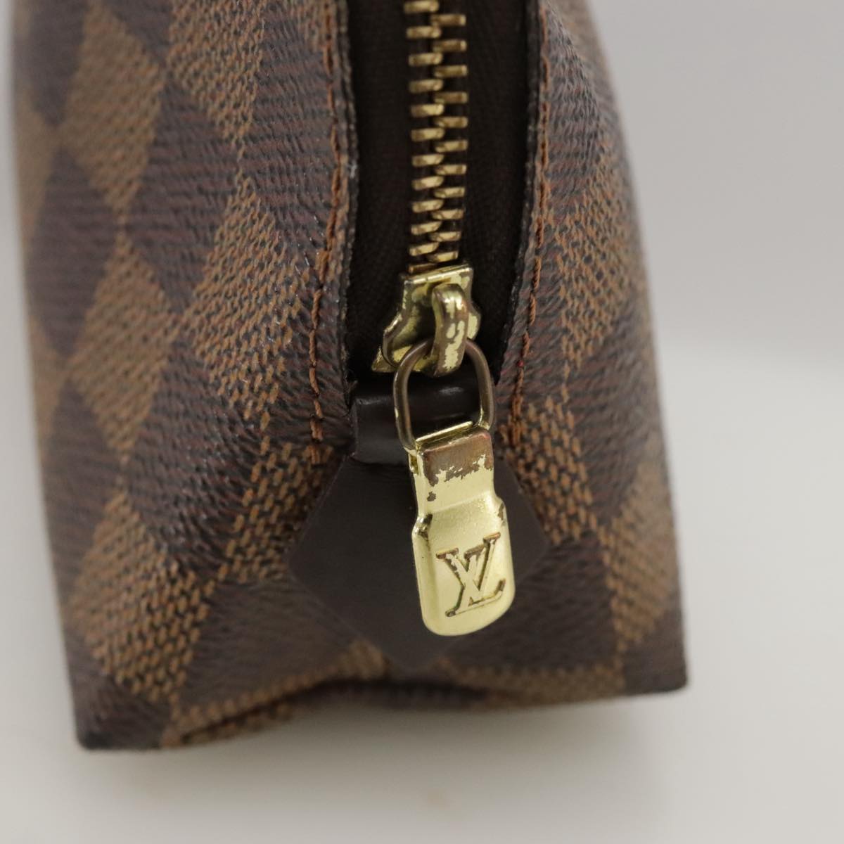 Cosmetic Pouch Damier Ebene Canvas