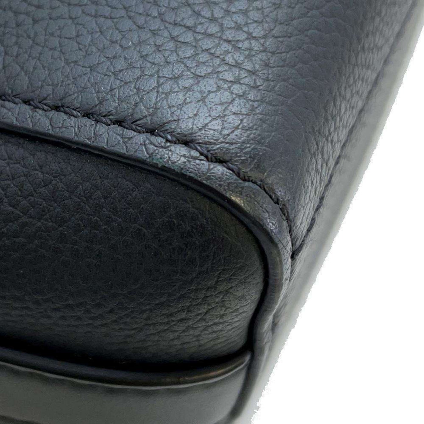 LV Trainer Black Leather Messenger Bag
