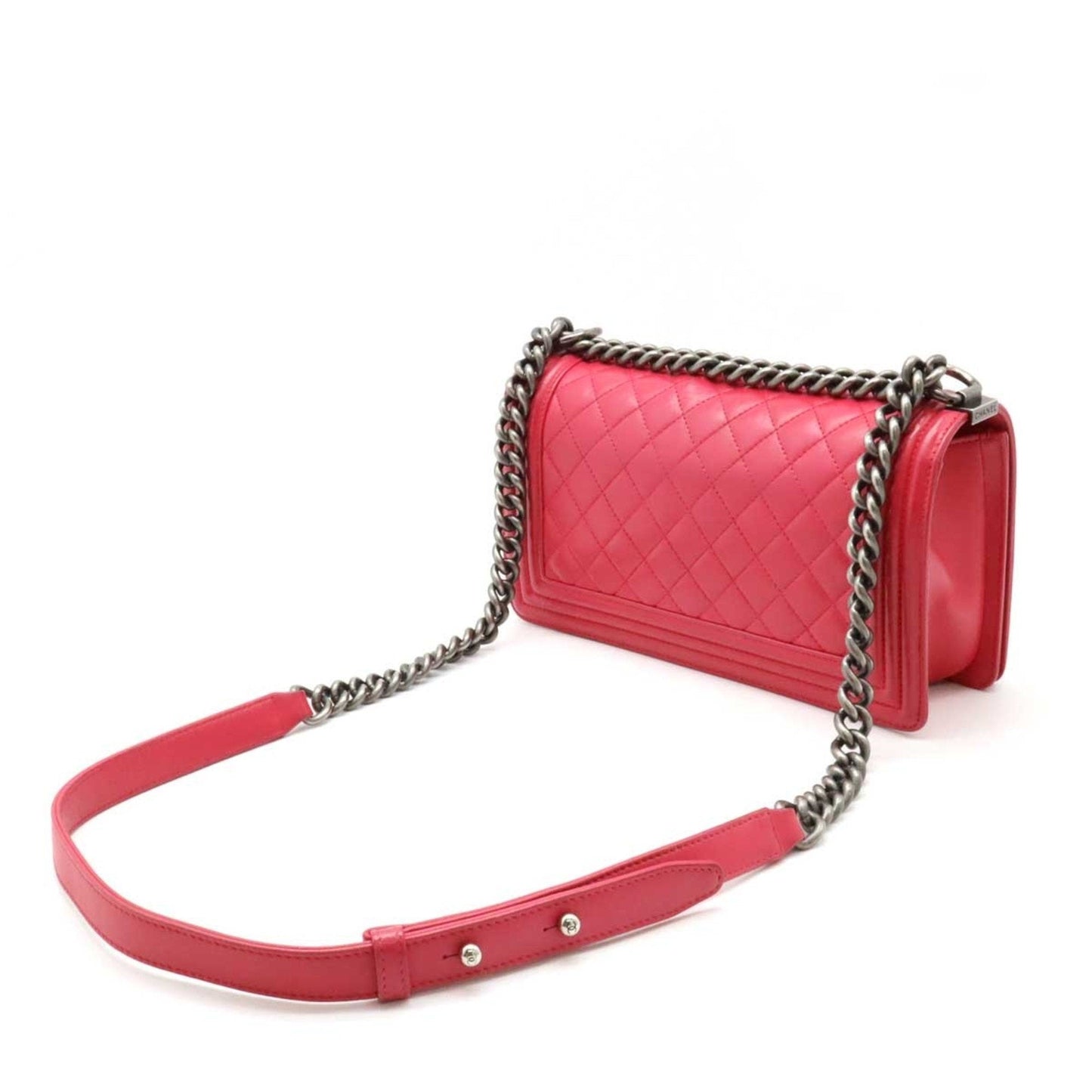 Chanel Boy Chanel Shoulder Bag Pink Lambskin