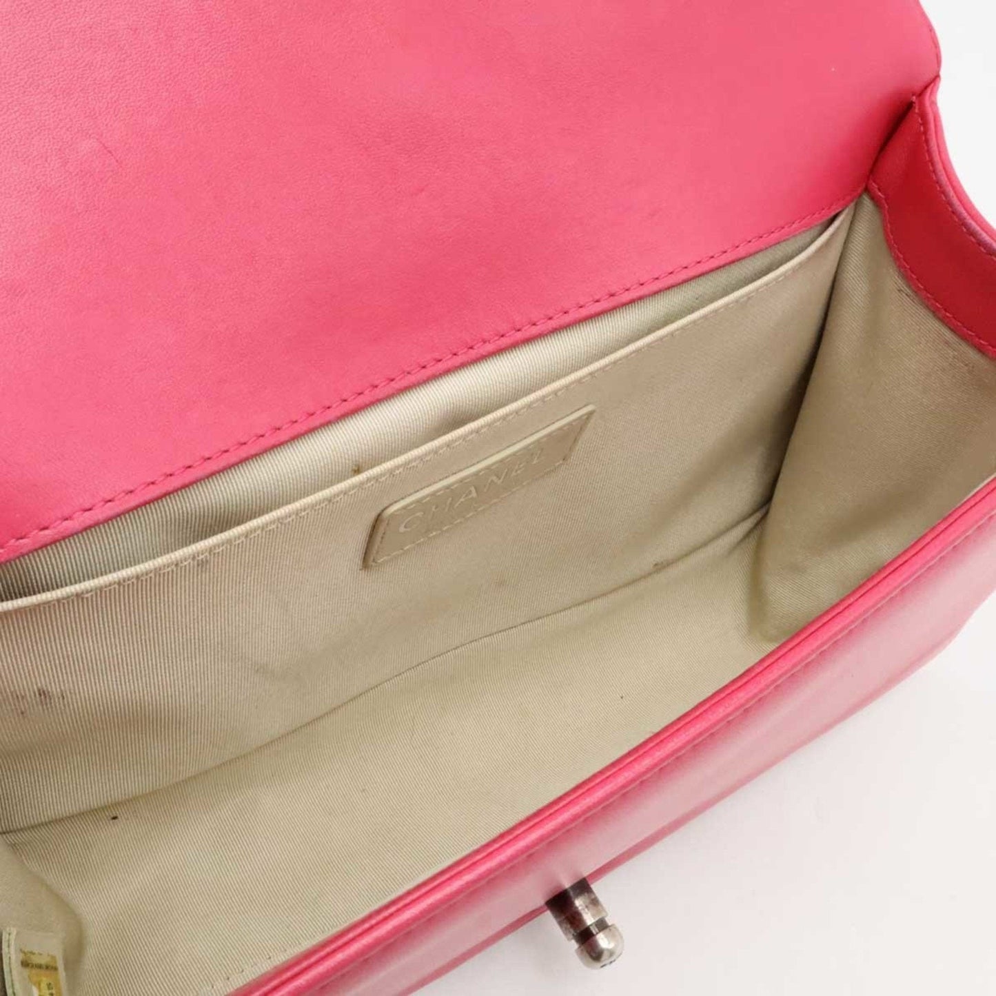 Chanel Boy Chanel Shoulder Bag Pink Lambskin