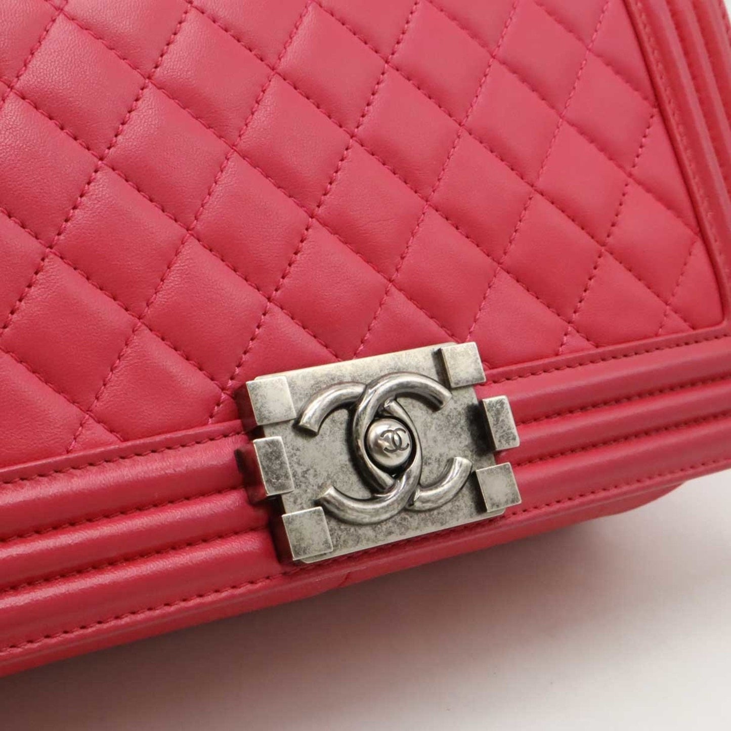 Chanel Boy Chanel Shoulder Bag Pink Lambskin