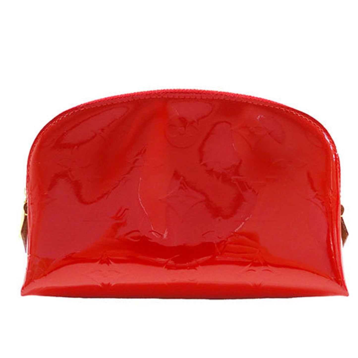 Patent Leather Cosmetic Pouch with Slight Wear