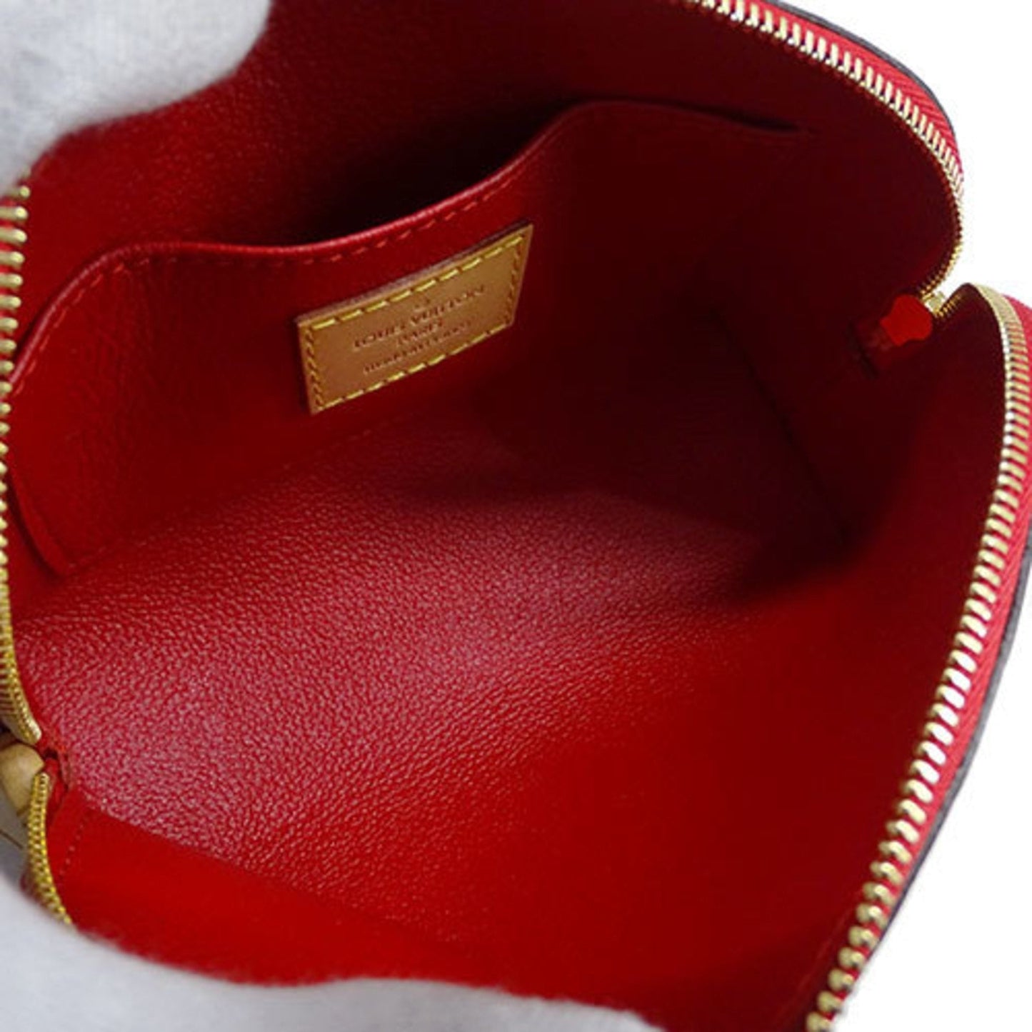 Patent Leather Cosmetic Pouch with Slight Wear