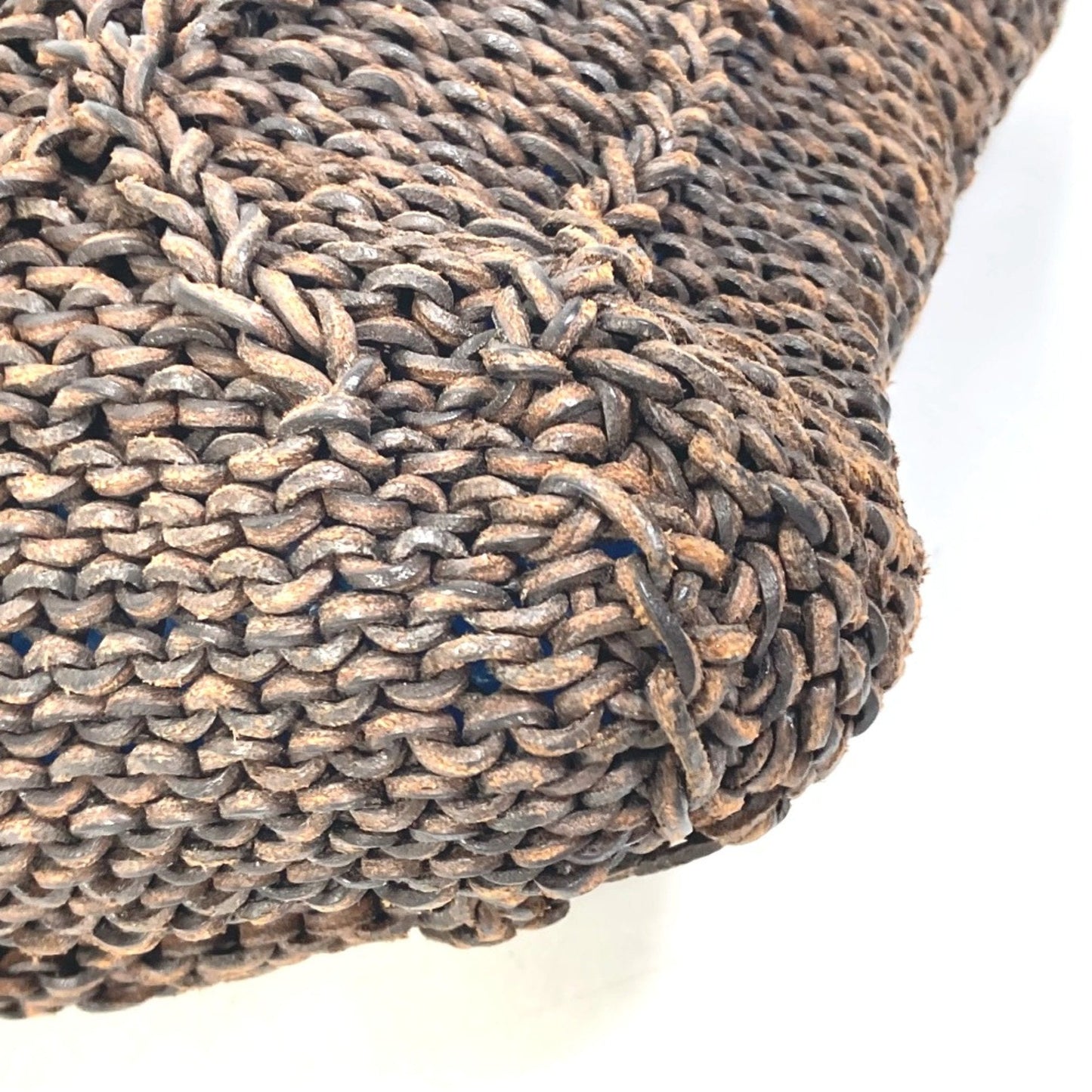 Chanel Knitted Raffia Tote Bag Brown