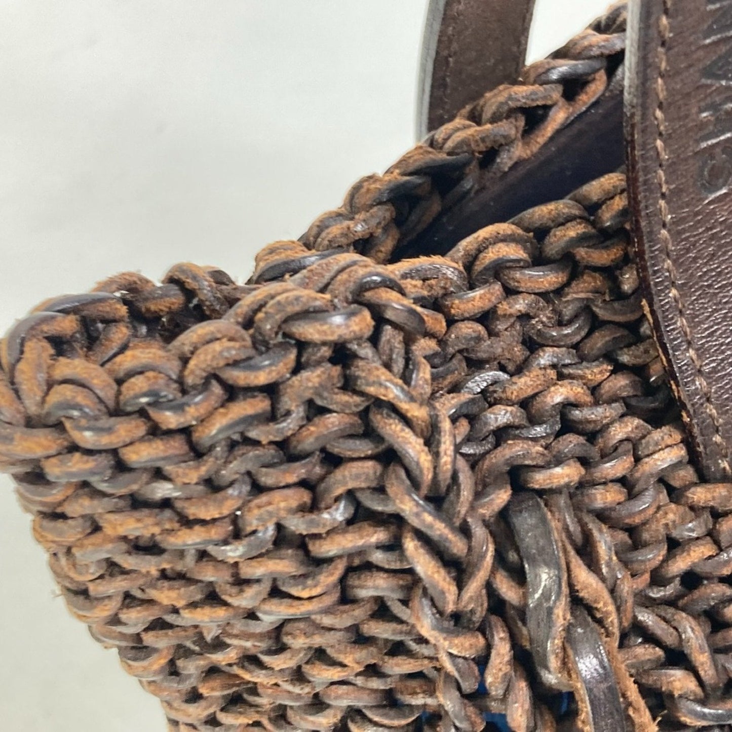 Chanel Knitted Raffia Tote Bag Brown