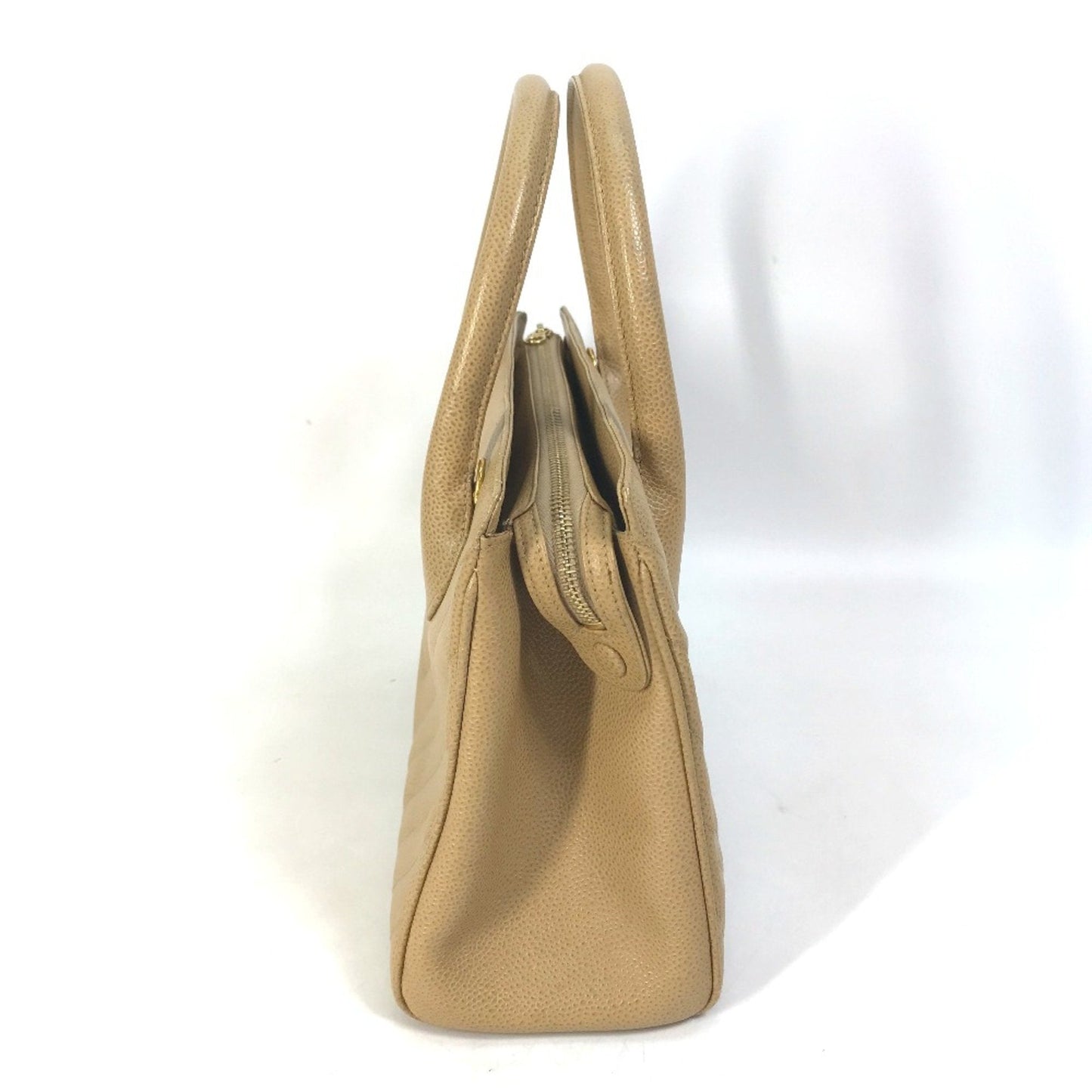 Chanel Chevron Beige Handbag