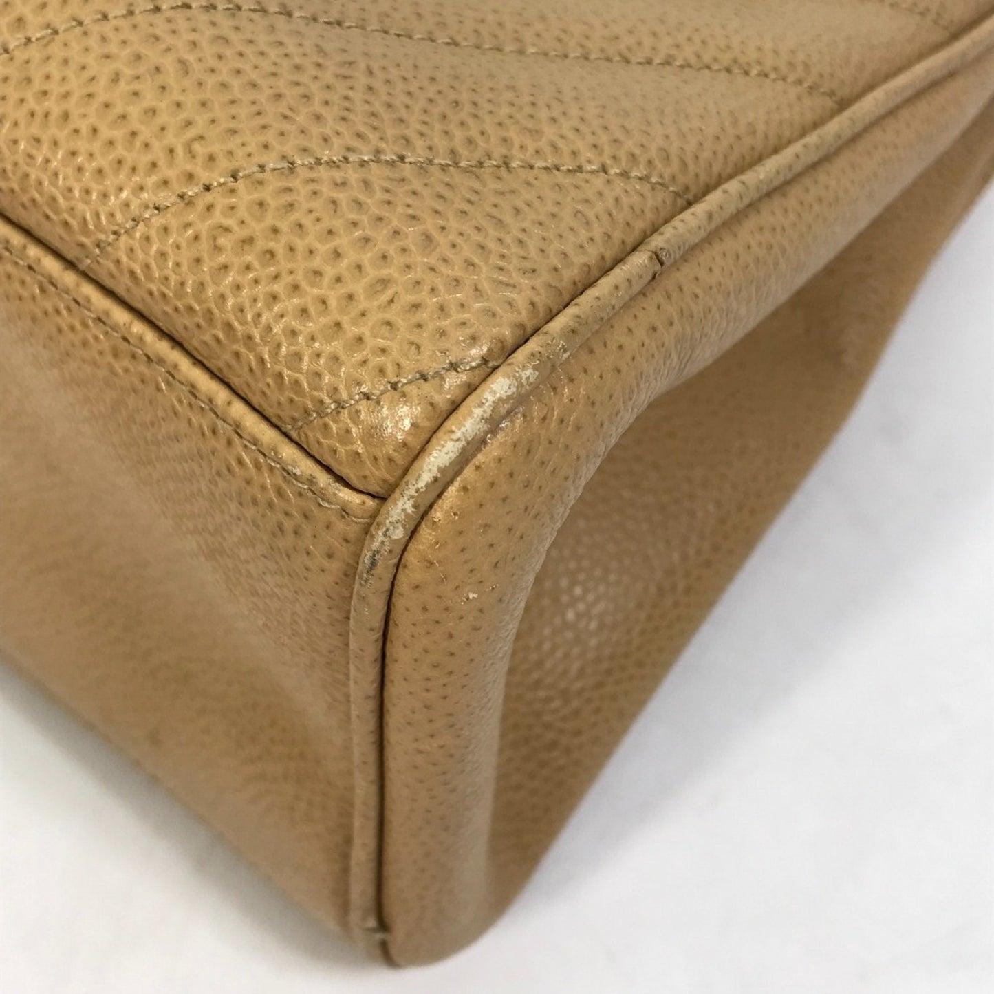 Chanel Chevron Beige Handbag