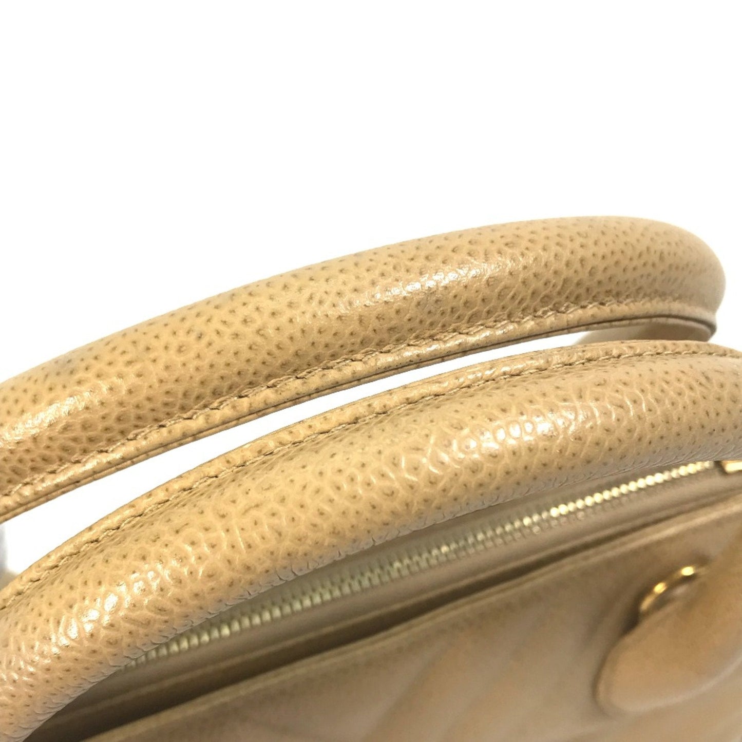 Chanel Chevron Beige Handbag