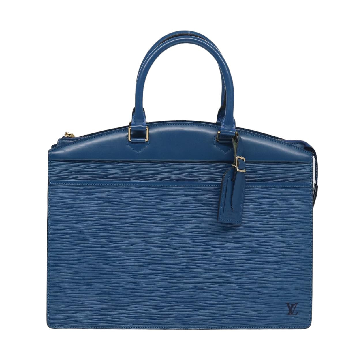 Capucines MM Blue Leather Handbag