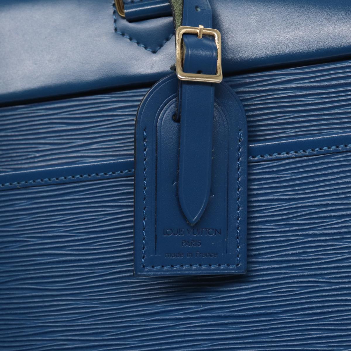 Capucines MM Blue Leather Handbag