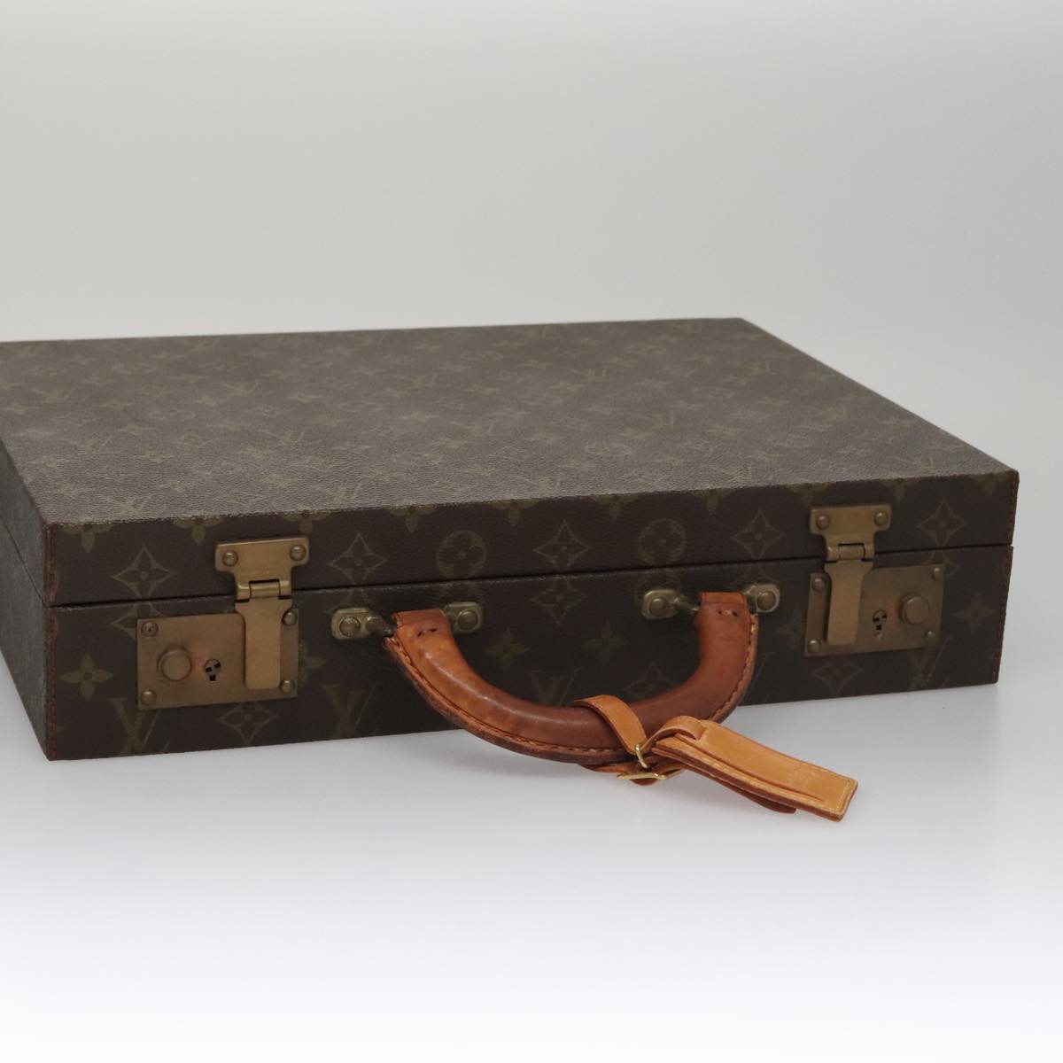 Elegant Canvas President Briefcase with Name Tag