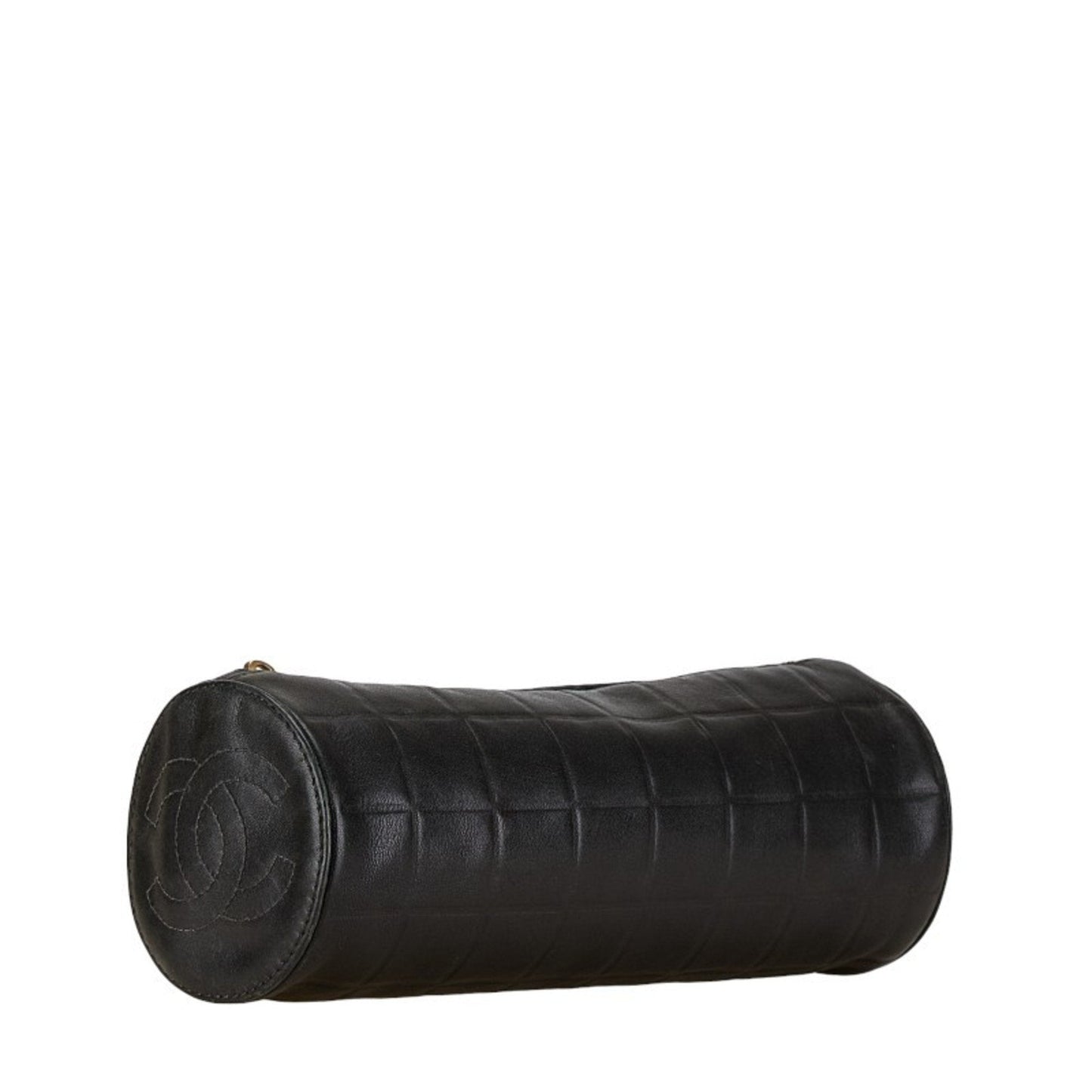 Chanel Chanel Barrel Bag Quilted Leather Clutch