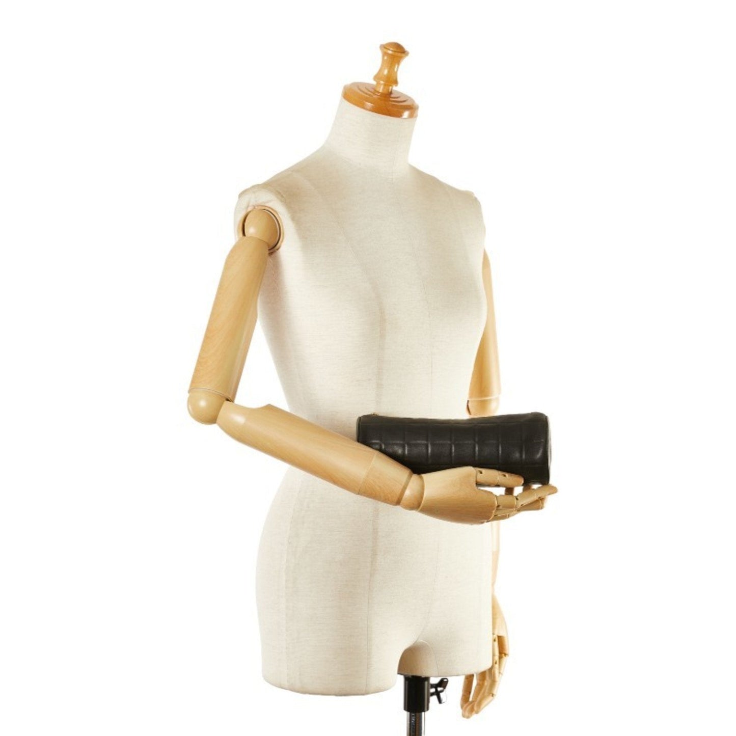 Chanel Chanel Barrel Bag Quilted Leather Clutch