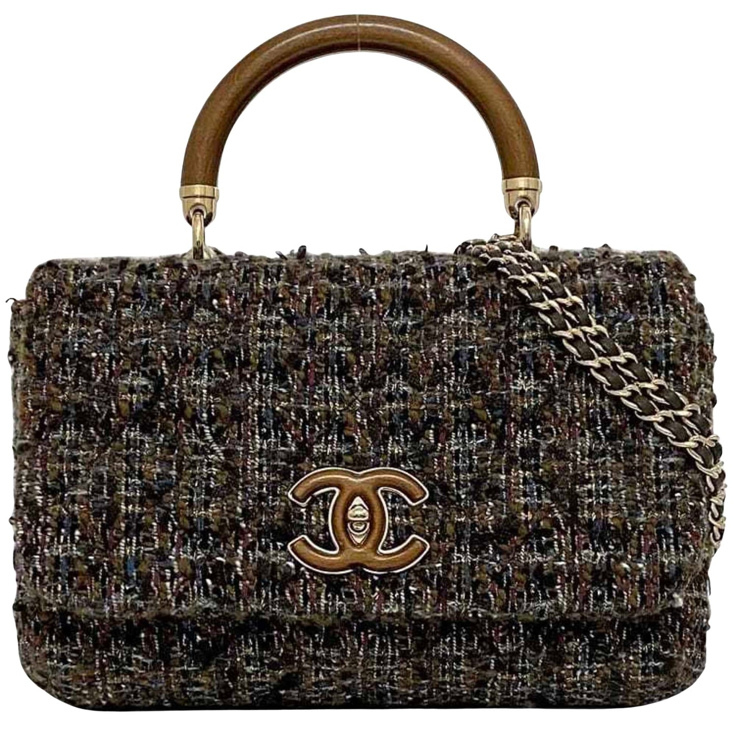 Chanel Mini Flap Bag Tweed Style