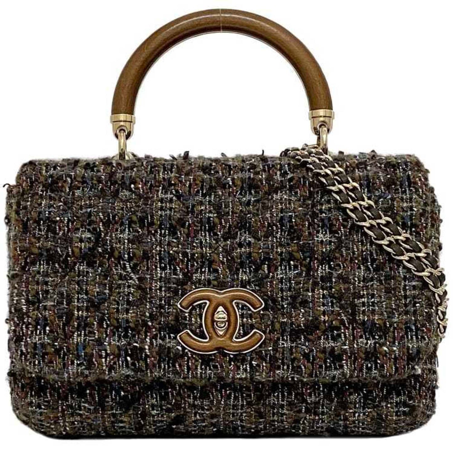 Chanel Mini Flap Bag Tweed Style