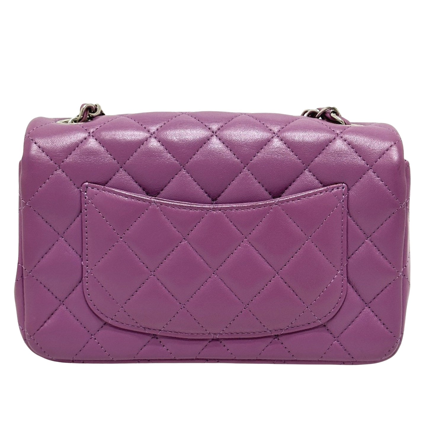 Chanel Mini Classic Flap Bag Lambskin Purple