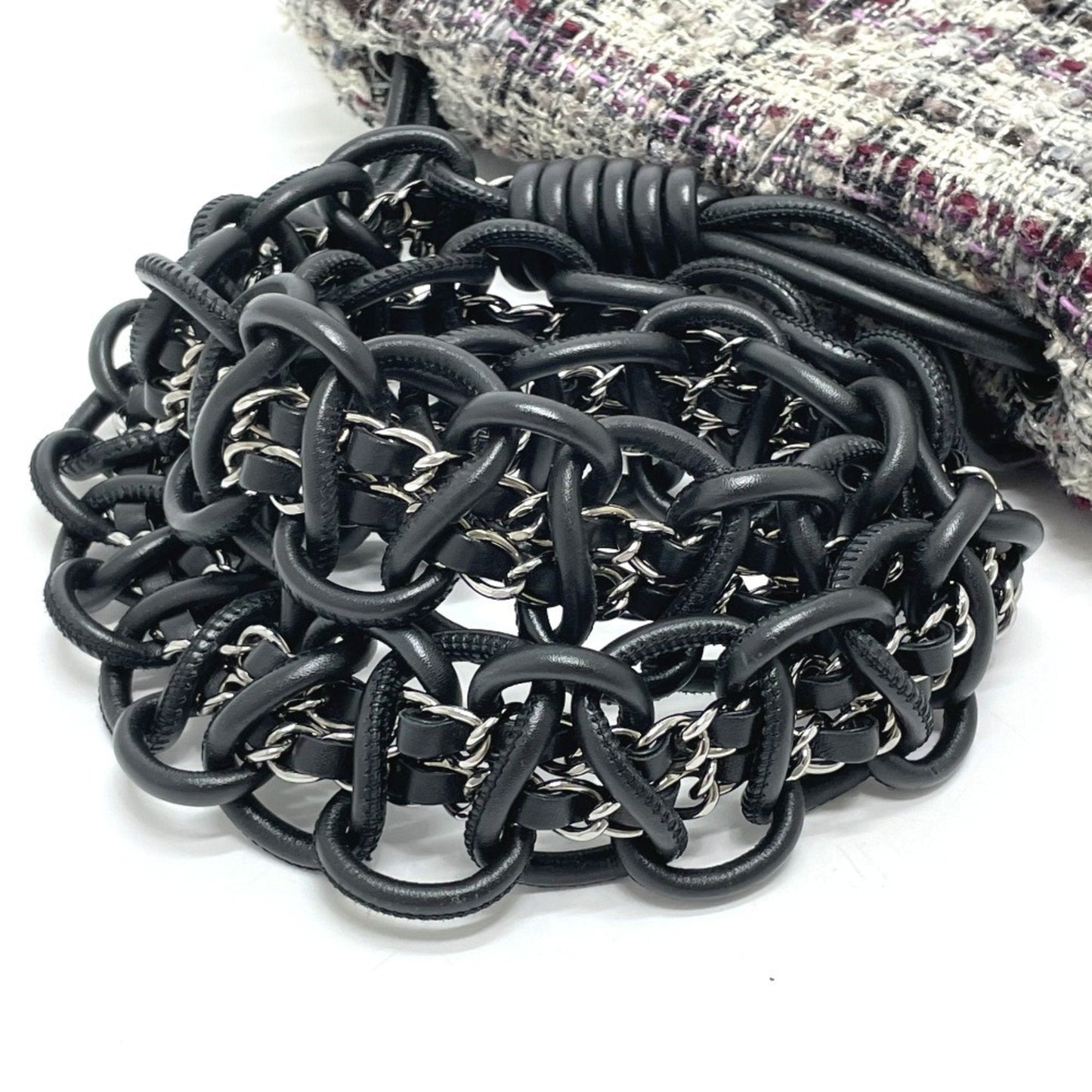 Chanel Tweed Chain Bag Model Tweed