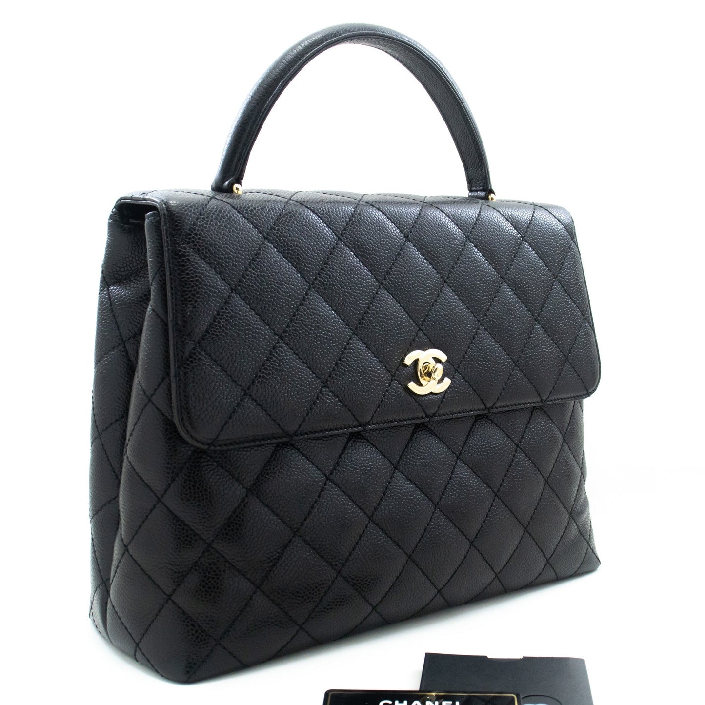 Chanel Classic Handbag Black Quilted Lambskin
