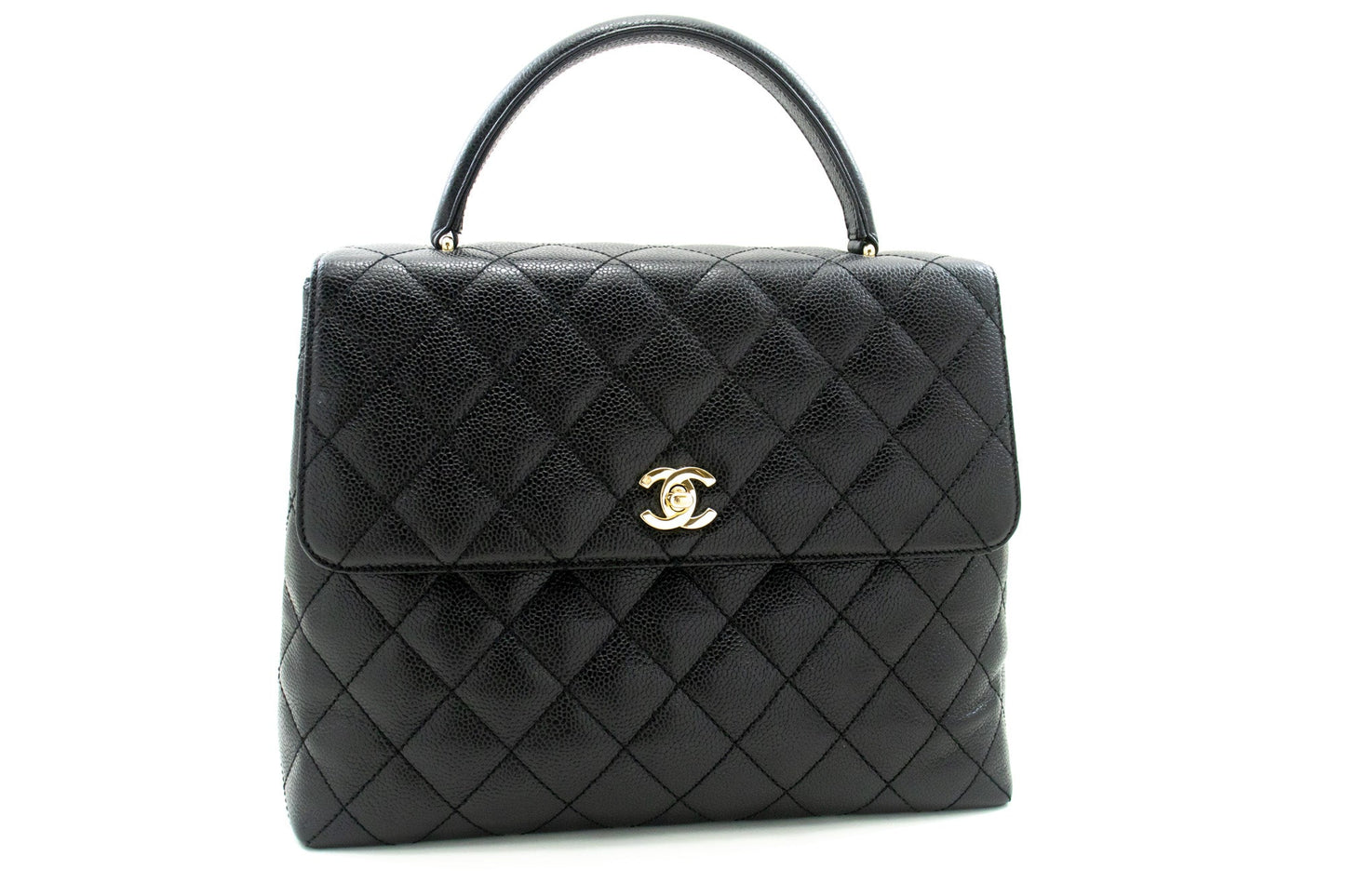Chanel Classic Handbag Black Quilted Lambskin